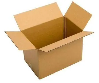 Caixa de papelão aberta