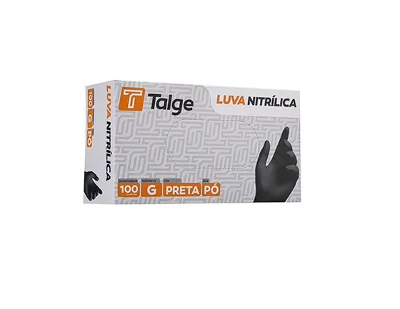 Caixa de luvas nitrílicas descartáveis